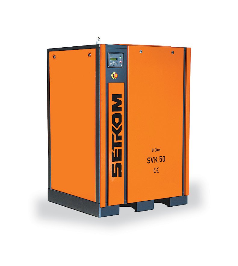 SVK 50 BELT-PULLEY DRIVEN SCREW COMPRESSOR WITH INVERTER