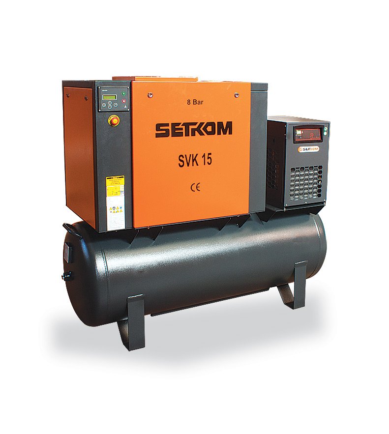 Secador de parafuso com compressor de parafuso SVK 15-TK