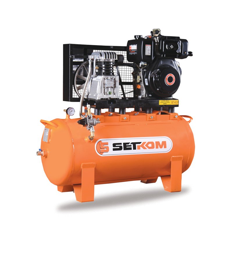 SET 50/300-DIESEL ENGINE COMPRESSOR WITH KNEE PISTON